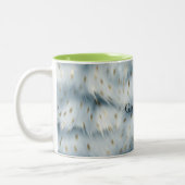 Blauw Goud Dierenprint Tweekleurige Koffiemok (Links)