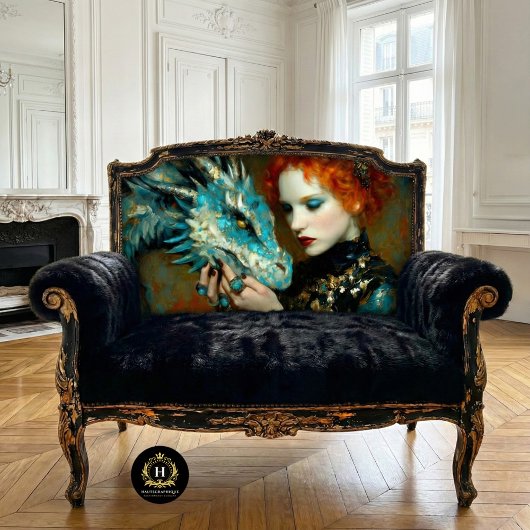 Blauw & Goud Draak Fantasy Decoupage Tissuepapier