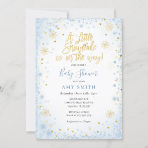 Blauw goud Een beetje sneeuwvlok is onderweg   Kaart