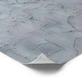 Blauw, Goud en Beton Poster (Hoek)