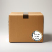 Blauw goud en wit marmer Dank je wel Ronde Sticker