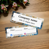 Blauw goud en wit marmer Prijs Label