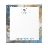 Blauw goud en wit marmeren Notitieblok (Voorkant)