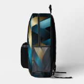 Blauw, goud en zwart custom backpack bedrukte rugzak (Rechts)