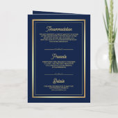 Blauw Goud Etnische Olifanten Indiase QR Code Brui (Achterkant)