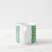 Blauw Goud Fantasie Mandala Espresso Kop (Achterkant)
