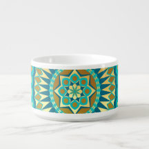 Blauw Goud Fantasie Mandala