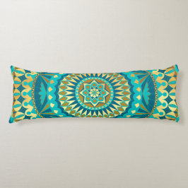 Blauw Goud Fantasie Mandala Lichaamskussen