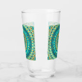 Blauw Goud Fantasy Mandala Glas (Links)