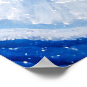 Blauw Goud Geode Hars Patroon Poster (Hoek)