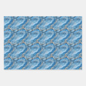 Blauw & Goud Geode Inpakpapier Vel (Voorkant 2)