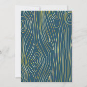 Blauw Goud Glam Safari Baby shower Uitnodiging (Achterkant)