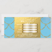 Blauw & Goud Glanzende Zeemeermin Cadeaubon (Achterkant)