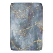 Blauw Goud Glitter Glam 1 Badmat (Voorkant Verticaal)