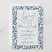 Blauw Goud Glitter Luipaard Patroon (Voorkant)