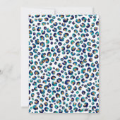 Blauw Goud Glitter Luipaard Patroon (Achterkant)