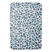 Blauw Goud Glitter Luipaard Patroon Badmat (Voorkant Verticaal)