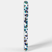 Blauw Goud Glitter Luipaard Patroon Case-Mate iPhone Case (Achterkant / Rechts)