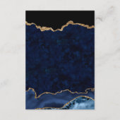 Blauw & Goud Glitter Marmer Agaat Wensput  Informatiekaartje (Achterkant)
