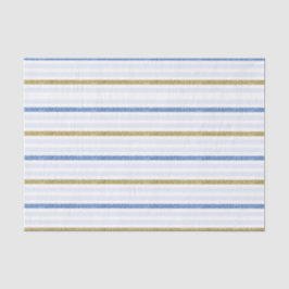 Blauw & Goud Glitter Strepen Streep Tissuepapier