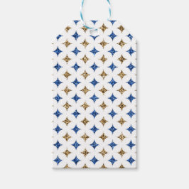 BLAUW & GOUD GLITTER UITZICHT HOLIDAY STERREN CADEAULABEL