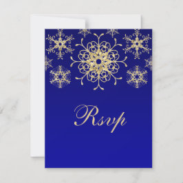 Blauw, Goud Glitter UITZICHT Sneeuwvlokken RSVP Ka