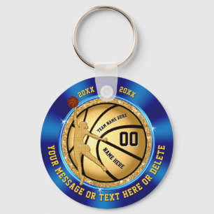 Blauw Goud Goedkope Basketbal Cadeaus voor MEISJES Sleutelhanger