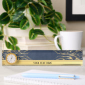 Blauw goud goud naambordje