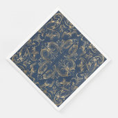 Blauw goud  goud servet (Hoek)