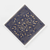 Blauw goud  goud servet (Hoek)