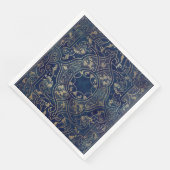 Blauw goud  goud servet (Hoek)