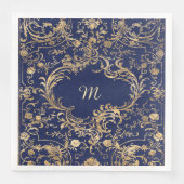 Blauw goud goud servet (Voorkant)