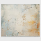 Blauw Goud Grunge Patroon Cadeaupapier (Vlak)
