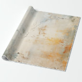 Blauw Goud Grunge Patroon Cadeaupapier (Uitgerold)