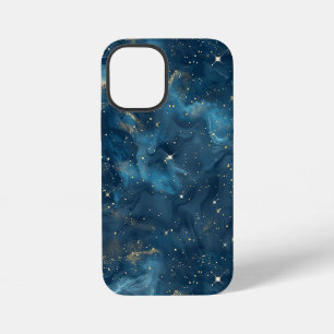 Blauw Goud Hemels Sterrenstelsel Nevel Sterren iPhone 12 Mini Hoesje
