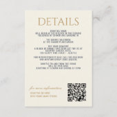 Blauw & Goud Hemelse Bruiloft Informatiekaartje (Voorkant)