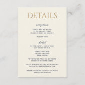 Blauw & Goud Hemelse Bruiloft Informatiekaartje (Voorkant)