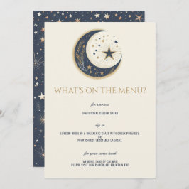 Blauw & Goud Hemelse Bruiloft Menu