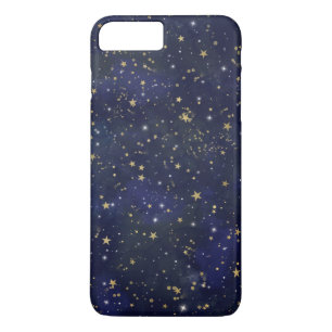 Blauw & Goud Hemelse Sterren Fantasievol Waterverf iPhone 8/7 Plus Hoesje