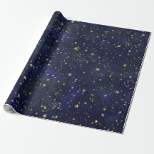 Blauw & Goud Hemelsterren Fantasievolle Waterverf