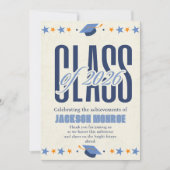 Blauw & Goud Hoedje Ontwerp Kaart (Voorkant)