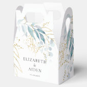 Blauw Goud ( Imitat ) Wit Bruiloft Collectie Bedankdoosjes