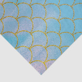 Blauw & Goud iriserende glans zeemeermin feest Tissuepapier (Detail)