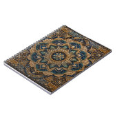 Blauw & Goud Islamitisch Mandala Spiraal Notebook Notitieboek (Linkerzijde)