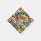 Blauw Goud Japans Kimono Vogel Decoupage Papier Servet (Hoek)