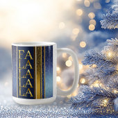 Blauw Goud Kerstmis Fa La Patroon#27 ID1009 Koffiemok
