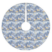 Blauw Goud Kerstmispatroon#14 ID1009 Kerstboom Rok (Voorkant)