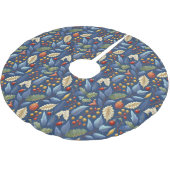 Blauw Goud Kerstmispatroon#18 ID1009 Kerstboom Rok (Gekanteld)