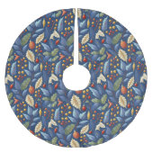 Blauw Goud Kerstmispatroon#18 ID1009 Kerstboom Rok (Voorkant)