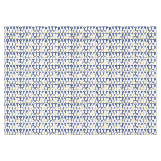 Blauw Goud Kerstmispatroon#25 ID1009 Tafelkleed (Voorkant (Horizontaal))